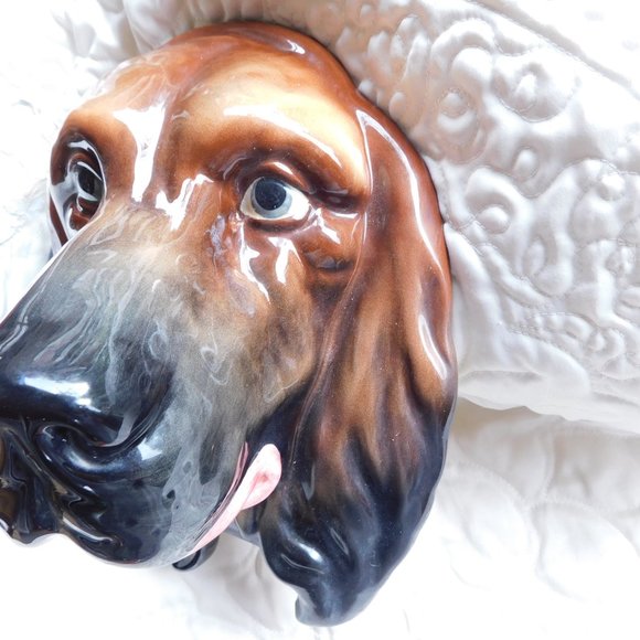 BIG Antique Vintage BESWICK Figural Dog Double String Holder Nose Dispenser RARE - Picture 2 of 7